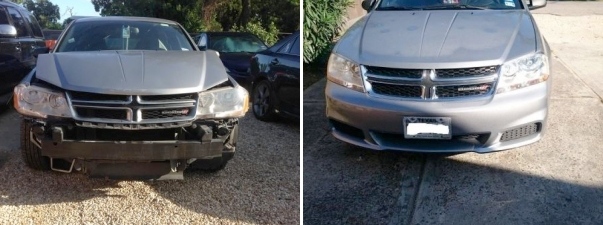 before and after dodge car