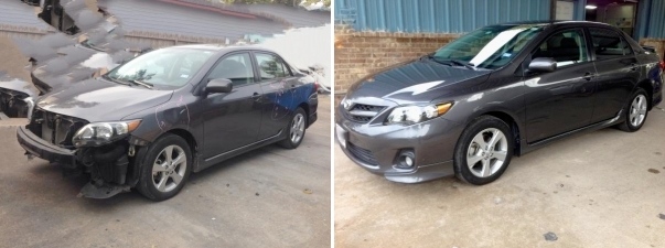 before and after grey toyota