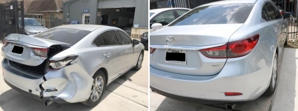 before and after silver mazda